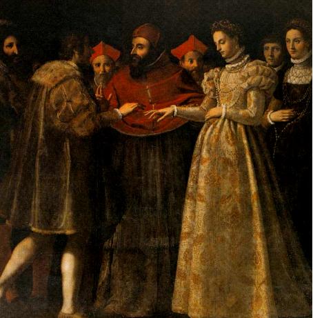 Clemente VII  Medici sposa Caterina de Medici a Enrico di Francia 1533