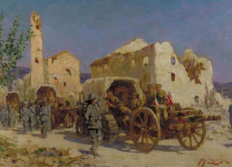 arrivo dei cannoni inglesi - 1916