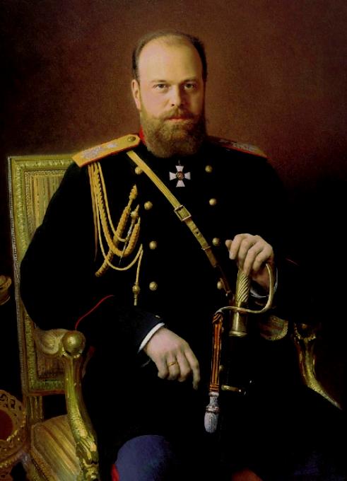 Alessandro III padre dell'ultimo Zar Nicola dipinto di Ivan Kramskoi 1886
