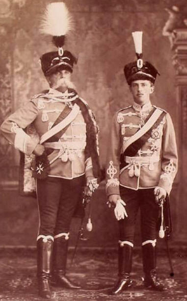 Umberto I e il figlio Vittorio Emanuele (III)