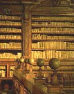 biblioteca con libri 
dell' epoca