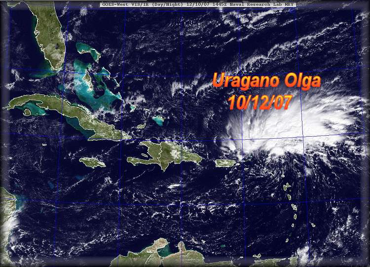 Uragano OLGA 09/12/07 Caraibi 2007