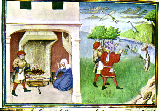 Miniatura tratta dal Ms. 2561, f. 229 v, Österreichische Nationalbibliothek, Vienna