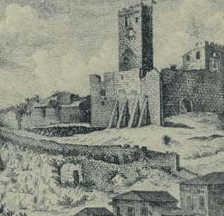 Il castello, incisione di G.G. Liruti, 1771